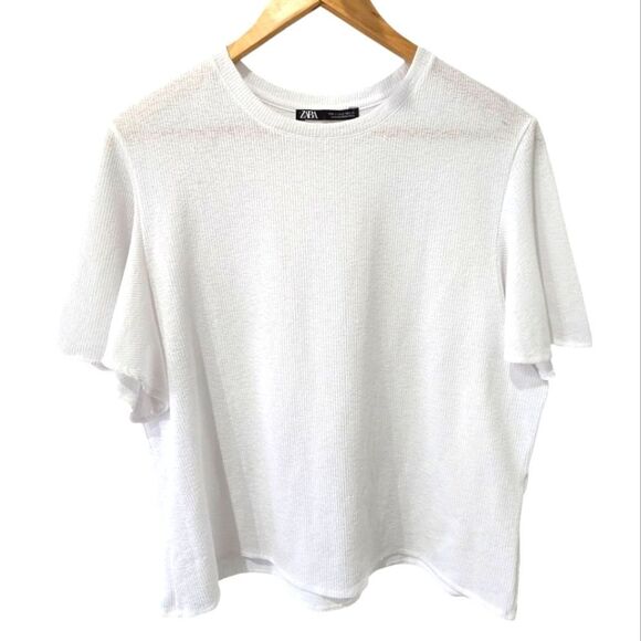 Zara Tops - Zara White Short Sleeve T-Shirt